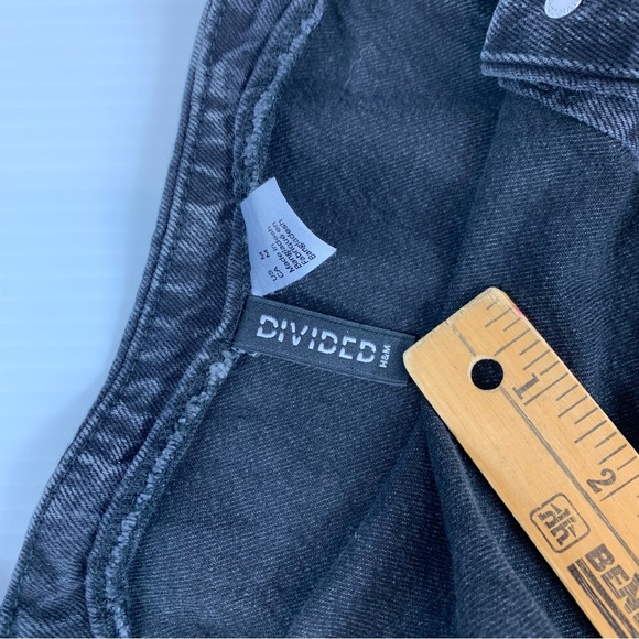 H&M Divided Dress Women's Medium Sleeveless Black Acid Wash Denim Mini Jean - Picture 8 of 16